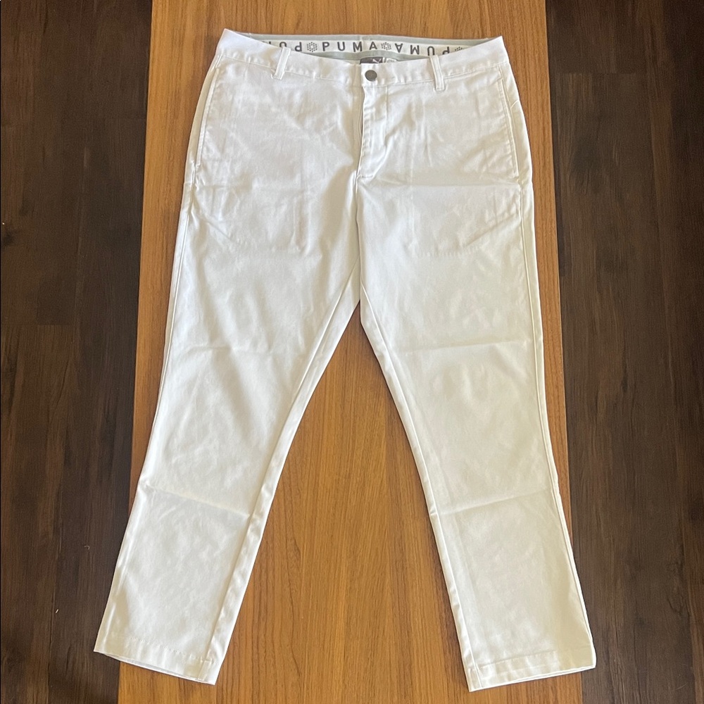 Puma White Golf Straight Pants